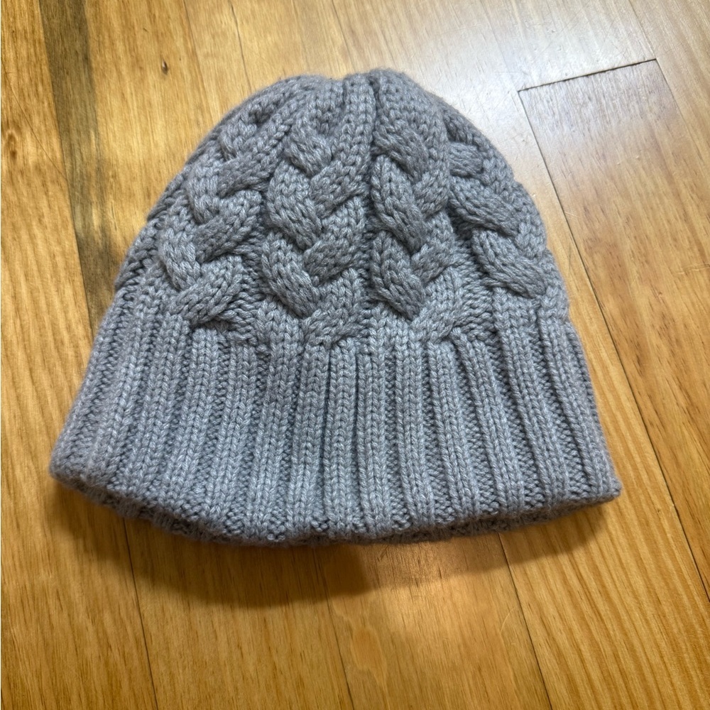 Under Armour Women's Around Town Beanie in gray with a fleece lining - Picture 2 of 6